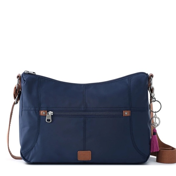 The Sak Handbags - The Sak Esperato Hobo Bag | Navy with Tan Strap